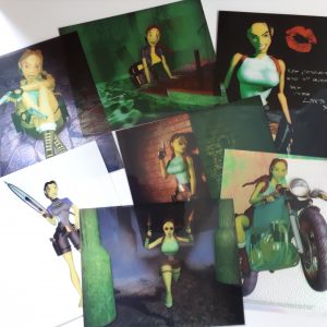 AM002 tomb raider lara croft set complet 7 clearchrome cards USA 1997