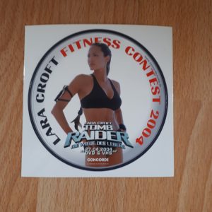 AZ023 tomb raider lara croft sticker fitness 2004