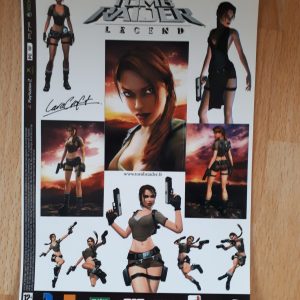 AZ024 tomb raider lara croft planche de 12 autocollants
