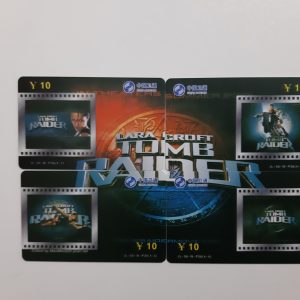 AK004 tomb raider lara croft set 4 telecards puzzle chine