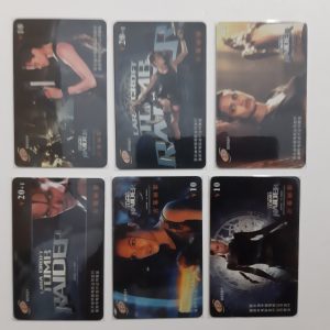AK007 tomb raider lara croft set 6 telecards chine
