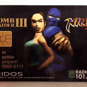 AK022 rare telecarte privée pays-bas tomb raider lara croft