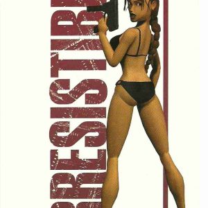 AW010 postcard lara croft tomb raider irresistible