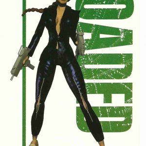 AW017 postcard lara croft tomb raider loaded