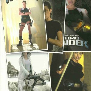 AW023 set 5 superbes cartes postales tomb raider lara croft