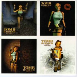 AZ042 tomb raider lara croft planche 4 stickers official mod1