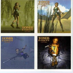AZ046 tomb raider lara croft planche 4 stickers official mod5