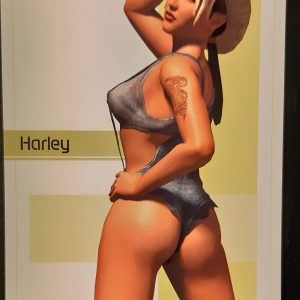 AW068 carte postale postcard harley SEXY alike tomb raider