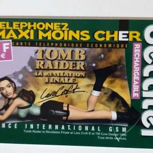 ZZ005 RARE CARTE PREPAYEE DECATEL TOMB RAIDER 100F