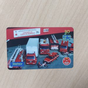 ZZ098 telecarte bresil autos pompier