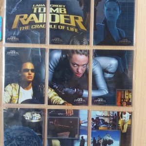 zz128 tomb raider lara croft 9 trading cards puzzle col 1 à 9 complet