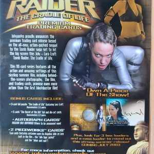 zz109 tomb raider cradle of life officiel sale sheet